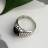Vintage 925 Sterling Silver Sapphire Ring Size 7.5
