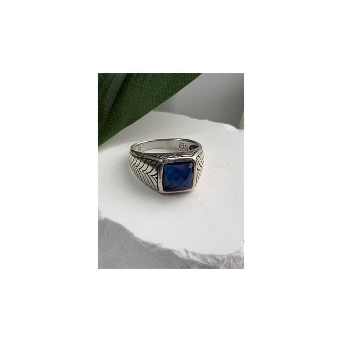 Vintage 925 Sterling Silver Sapphire Ring Size 7.5