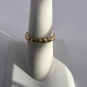925 Sterling Silver Gold Plated CZ Ring Size 7.5