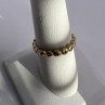 925 Sterling Silver Gold Plated CZ Ring Size 7.5