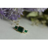 10K YELLOW GOLD EMERALD & DIAMONDS RING SIZE 5.5