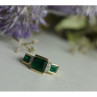 10K Yellow Gold Emerald & Diamonds Ring Size 5.5