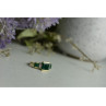 10K YELLOW GOLD EMERALD & DIAMONDS RING SIZE 5.5