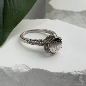 AshleyMaria Monogram 925 Sterling Silver Ring Size 8