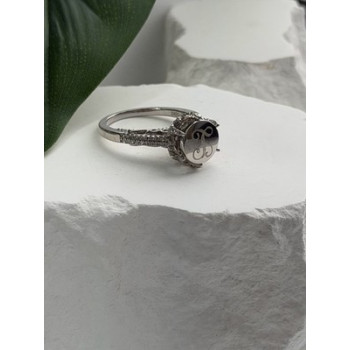 AshleyMaria Monogram 925 Sterling Silver Ring Size 8