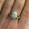 Joy 925 Sterling Silver Jade & Peridot Ring Size 10