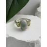 Joy 925 Sterling Silver Jade & Peridot Ring Size 10