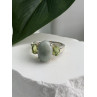 Joy 925 Sterling Silver Jade & Peridot Ring Size 10