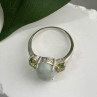 Joy 925 Sterling Silver Jade & Peridot Ring Size 10