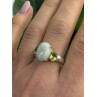 Joy 925 Sterling Silver Jade & Peridot Ring Size 10