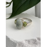 Joy 925 Sterling Silver Jade & Peridot Ring Size 10
