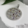 Beautiful 925 Sterling Silver Multi Color Spinel Pendant