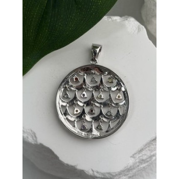 Beautiful 925 Sterling Silver Multi Color Spinel Pendant