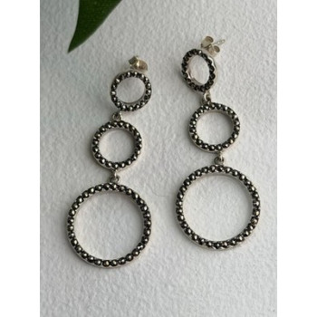 Creative 925 Sterling Silver Marcasite Earrings