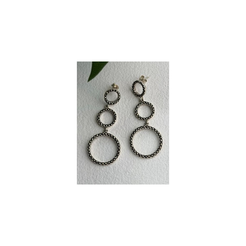 Creative 925 Sterling Silver Marcasite Earrings