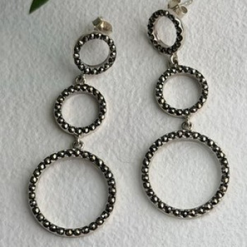 Creative 925 Sterling Silver Marcasite Earrings