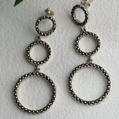 Creative 925 Sterling Silver Marcasite Earrings