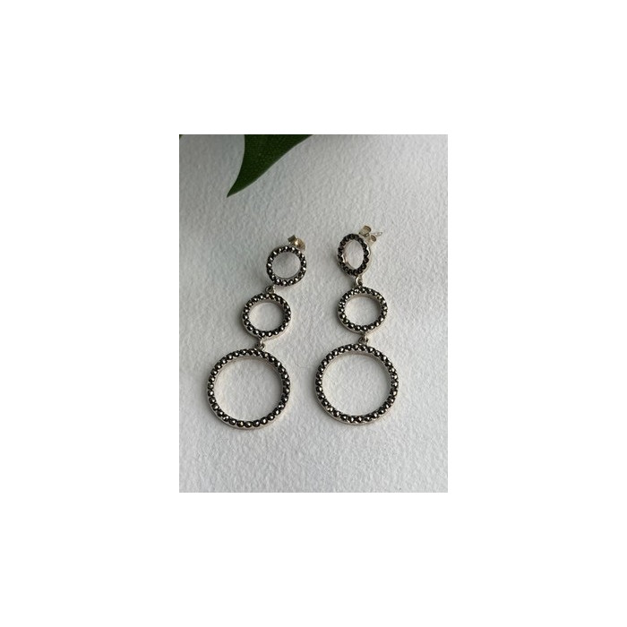 Creative 925 Sterling Silver Marcasite Earrings