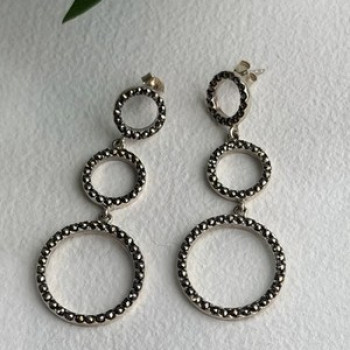 Creative 925 Sterling Silver Marcasite Earrings