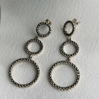Creative 925 Sterling Silver Marcasite Earrings
