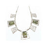 925 Sterling Silver Green Jade Necklace