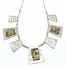925 Sterling Silver Green Jade Necklace