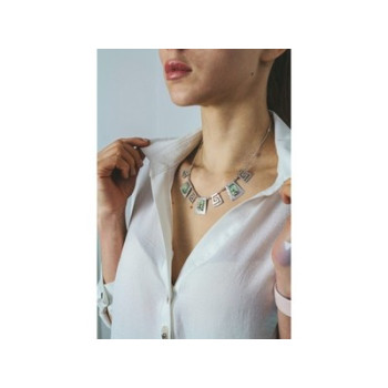 925 Sterling Silver Green Jade Necklace