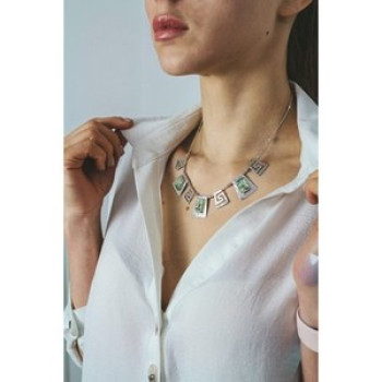 925 Sterling Silver Green Jade Necklace