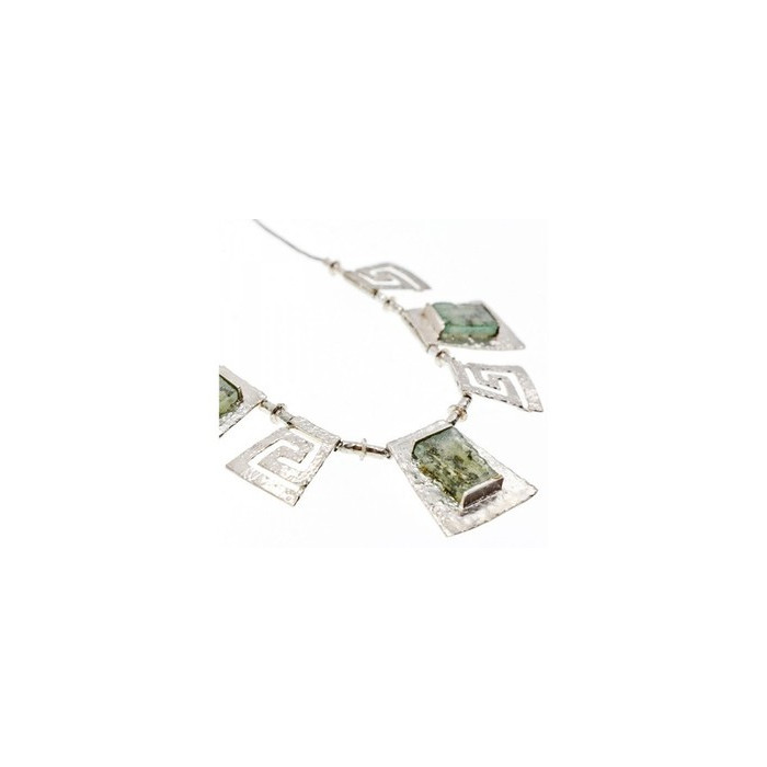 925 Sterling Silver Green Jade Necklace