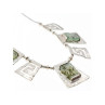 925 Sterling Silver Green Jade Necklace