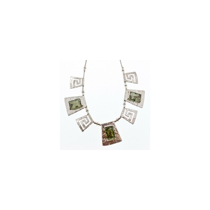 925 Sterling Silver Green Jade Necklace