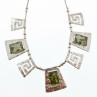 925 Sterling Silver Green Jade Necklace