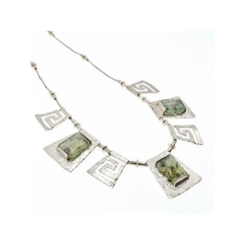 925 Sterling Silver Green Jade Necklace