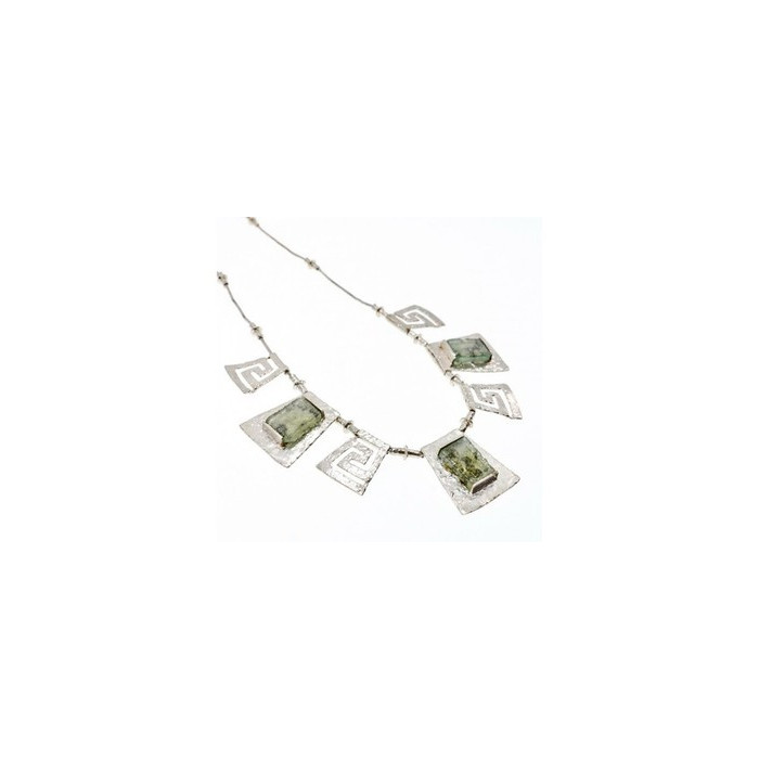 925 Sterling Silver Green Jade Necklace