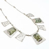 925 Sterling Silver Green Jade Necklace