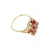 14K YELLOW GOLD SPINEL & DIAMONDS RING SIZE 10.5
