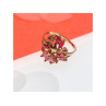 14K YELLOW GOLD SPINEL & DIAMONDS RING SIZE 10.5