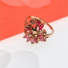 14K Yellow Gold Spinel & Diamonds Ring Size 10.5