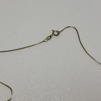 925 Sterling Silver Blue Spinel & Diamond Chain with Cross Italy
