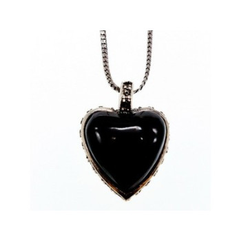 925 Sterling Silver Black Jade and Mother of Pearl 