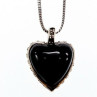 925 Sterling Silver Black Jade and Mother of Pearl 