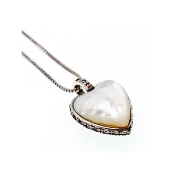 925 Sterling Silver Black Jade and Mother of Pearl 