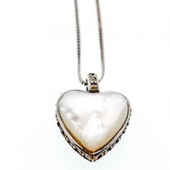 925 Sterling Silver Black Jade and Mother of Pearl 