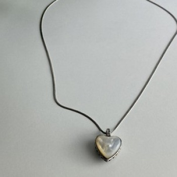 925 Sterling Silver Black Jade and Mother of Pearl 