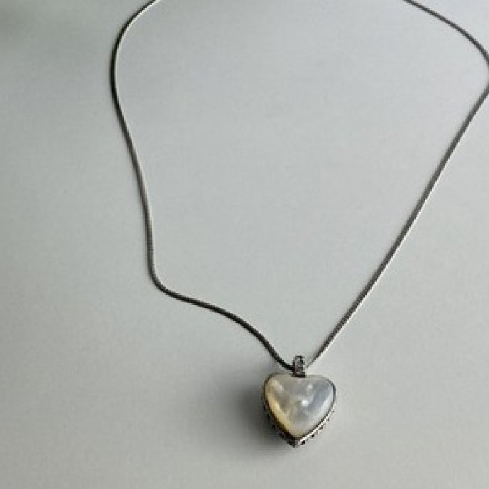 925 Sterling Silver Black Jade and Mother of Pearl 