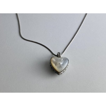 925 Sterling Silver Black Jade and Mother of Pearl 