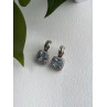 925 Sterling Silver Blue & White Topaz Earrings