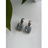 925 Sterling Silver Blue & White Topaz Earrings