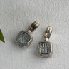 925 Sterling Silver Blue & White Topaz Earrings