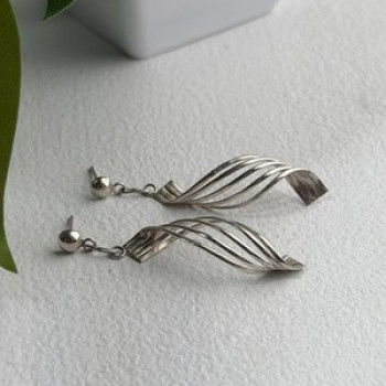 Elegant Vintage 925 Sterling Silver Earrings